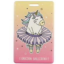 Чехол для карточек Unicorn ballerina розовый градиент (ДК2018-142)