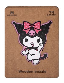 Фигурный пазл «Hearts» 74 элемента, дерево, Sanrio