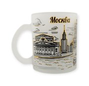 Кружка матовая прямая Набережная (стекло) (300мл) (Москва) (069-19)