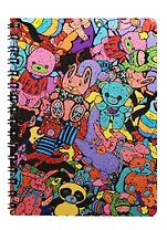 Записная книжка А6 80л кл. "Плюшевые игрушки" спираль, Kairui