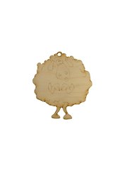 Фигурка для декупажа Овечка-17 (141537) (95х110мм) (игрушка из дерева) (упаковка)