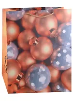 Пакет А3+ 48,9*40,6*19 "Шары" Новый год, бум.ламинат