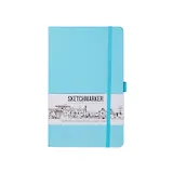 Скетчбук 13*21 80л "Sketchmarker"  небесно-голубой, 140г/м2, слоновая кость, тв.обл.