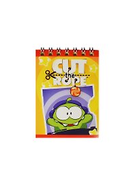 Блокнот А7 40л "CUT THE ROPE" тониров.блок, гребень, ассорти, Hatber