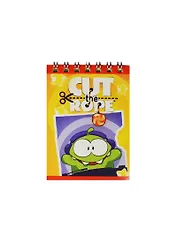 Блокнот А7 40л "CUT THE ROPE" тониров.блок, гребень, ассорти, Hatber