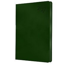 Ежедневник дат. 2027г. А5 176л "Soft Touch" зеленая тайга, иск.кожа, интегр.переплет, тонир.блок, скругл.углы, ляссе, инд.уп