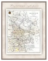 РетроКарта "Рязанская губерния", состояние на 1896 год