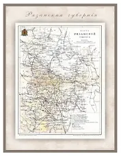 РетроКарта "Рязанская губерния", состояние на 1896 год