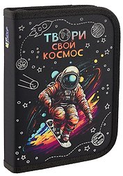 Пенал «Твори свой космос», 1 отделение, молния, 19х13 см, Оникс