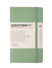 Записная книжка A6, 61 лист в линейку "Classic", мягкая обложка, шалфей, Leuchtturm1917
