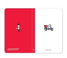 Карманный Ежедневник, с фигуркой Postmans Bike (D12-09) (Оранжевая корова)