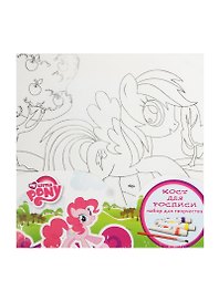 Холст д/росписи MultArt My Little Pony (182394) (15х15см) (краски+кисточка) (набор д/творч.) (3+) (в кор. 48шт)