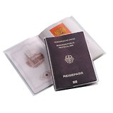 Обл для паспорта пластик. Erich Krause, Crystal Clear 18,5*13,5см в блистере EK30644