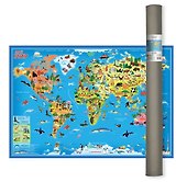 Карта 101х69 см. Мой мир. ЛАМ. Настенная в тубусе. ГЕОДОМ - 0