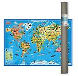 Карта 101х69 см. Мой мир. ЛАМ. Настенная в тубусе. ГЕОДОМ