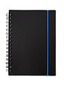 Записная книжка А6 80л кл. "Favorite Black. No 3" спираль, пласт.обл., резинка