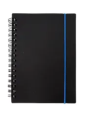 Записная книжка А6 80л кл. "Favorite Black. No 3" спираль, пласт.обл., резинка