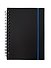 Записная книжка А6 80л кл. "Favorite Black. No 3" спираль, пласт.обл., резинка - 0