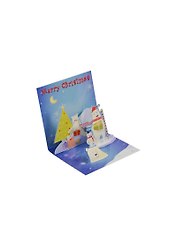 3D открытка Белые медведи (Polar Bears) (мини) (TR219)