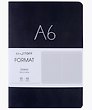Записная книжка А6+ 60л кл. "Format. No 1" иск.кожа, интегр.переплет, тиснение фольгой