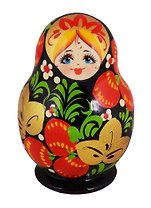 Матрешка 5 предм. Расписная авторская, "Кубышка" арт. С-203 (312)