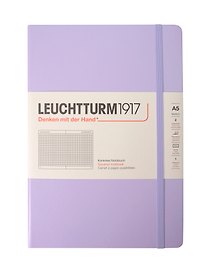 Книга для записей A5, 125 листов в клетку "Smooth Colours", твердая обложка, сиреневый, Leuchtturm1917