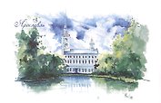 Открытка Ярославль акварель "Храм Петра и Павла"