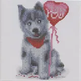 Алмазная мозаика на подрамнике Собачка (TZ-13502P) (20х20см) (частичн. выкл.) (упаковка) (Tukzar)