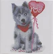 Алмазная мозаика на подрамнике Собачка (TZ-13502P) (20х20см) (частичн. выкл.) (упаковка) (Tukzar)
