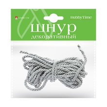 Шнур декоративный, 3 метра, серебристый