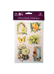 Набор д/творчества РУКОДЕЛИЕ Стикеры для декупажа цветы 3D