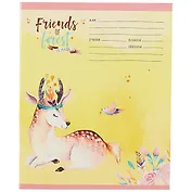 Тетрадь в клетку Listoff, "Сказочные звери", 24 листа, в ассортименте