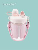 Бутылка с ремешком Kawaii Мишки и Собачки (пластик) (500мл) - 1