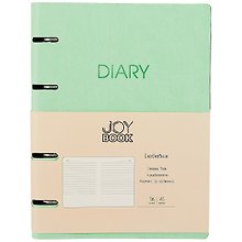 Ежедневник недатированный «Joy Book» А5, снежная мята, 136 листов, экокожа, Listoff