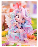 Алмазная мозаика (блестящая) с подрамником, с частичным заполнением "Милая куколка", 23 х 30 см