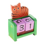 Календарь вечный дерево Полосатый кот (7х3,6х9) (870677)