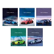 Тетрадь в клетку Listoff, "Победитель гонки", 48 листов, в ассортименте