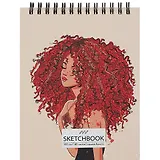 Скетчбук А6+ 125*160 40л "Girl!" белый офсет, 100г/м2, тв.обложка, евроспираль