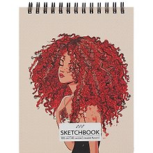 Скетчбук А6+ 125*160 40л "Girl!" белый офсет, 100г/м2, тв.обложка, евроспираль