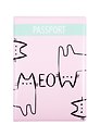 Обложка для паспорта котики Meow (ПВХ бокс) (ОП2020-238)