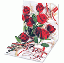 3D открытка Розы (Roses) (мини) (TR139)