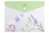 Папка-конверт А5 на кнопке "NATURAL BLUE FLOWERS", Hatber