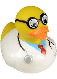 Игрушка для ванной, уточка резиновая FUNNY DUCKS "Уточка доктор" (1859)