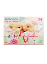 Альбом для рисования Hatber, "Очаровашки", А4, 24 листа, на скрепке, в ассортименте