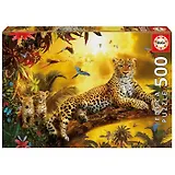 Пазл Educa 500 деталей Леопард и его детеныши