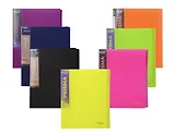 Папка с бок.прижимом А4 "PRISMA NEON", пластик 20мм, ассорти,