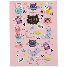 Тетрадь общая «Dream team. Glad to be a cat», 40 листов в линейку, А4 - Unnika