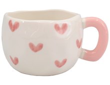Кружка Сердечки розовые (керамика) (260мл) (12-6641-202604-20)