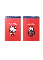 Блокнот А5 80л кл. "Hello Kitty. Red flag" гребень, блок офсет., 60 гр., мел.картон, глянцевая ламинация, ассорти, Премьера