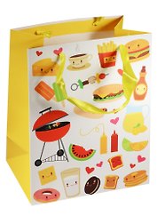Пакет подарочный бумажный А5 18*23*10 "Delicious", нейтр., мат. ламинат, Kairui